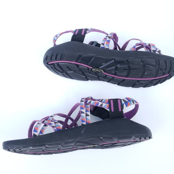 Chaco Womens ZX/2 Sandals Strappy Hiking Purple 10 Shoes, Straps Excellent Shape